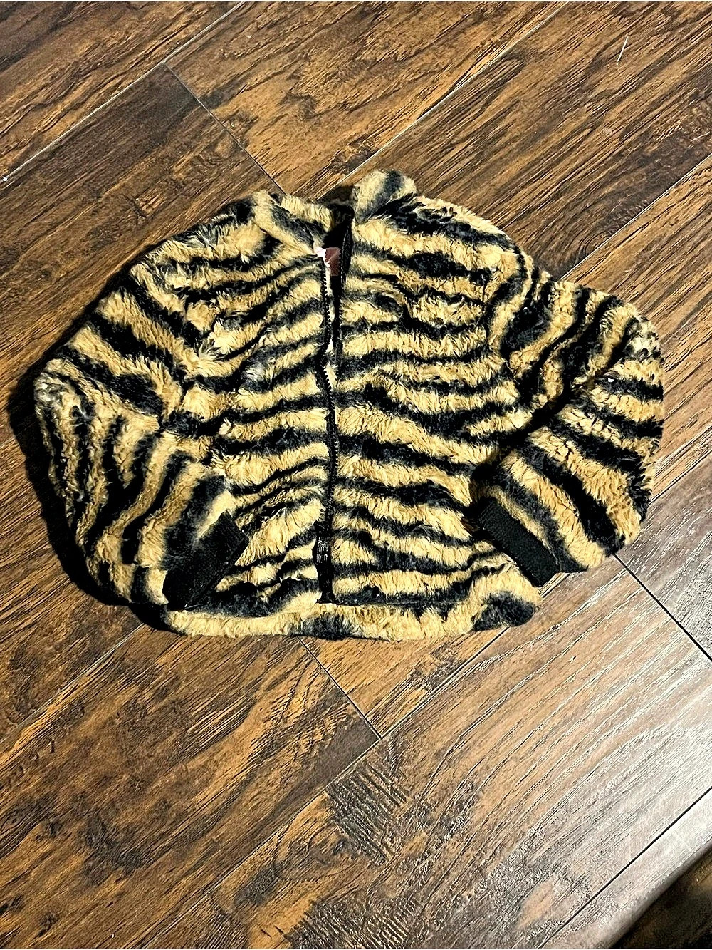 Art Class Tiger Print Faux Fur Bomber Jacket